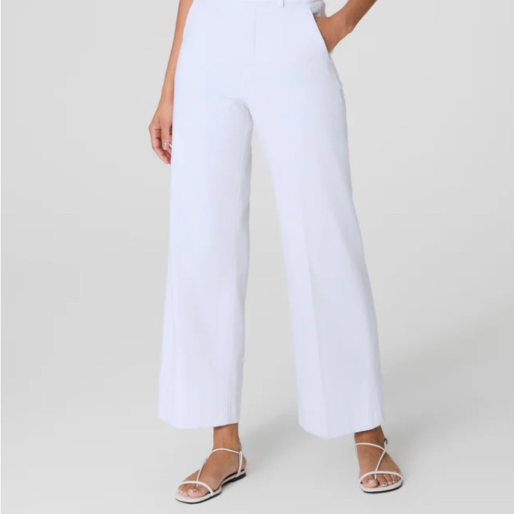 SPANX Women's White Wide-Leg Pants